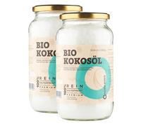 Organic Coconut Oil CocoNativo - 2 x 1000mL (2L) - Extra Virgin Coconut Oil, Native, Cold Pressed, Raw Food Quality, Pure (2000ml) - for cooking, frying and baking, for hair and skin