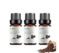 Organic Coffee Essential Oil, Coffee Oil Anti-Wrinkles, Pure & Natural Essential Oil for Skincare, Rejuvenating and Firming Oils, Organic Aromatherapy Diffuser, Massage & Soap-Making Oil (10ml, 3PC)
