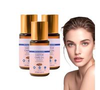 Organic Cold Pressed Castor Oil Roll-On, Natural Ingredients Facial Massage Tool for Deep Hydration, Radiant Skin Daily Skincare, Body Oil for All Skin Types, Easy Application Mess-Free (3 Bottles)