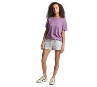 Organic cotton and jersey shorts for women Superdry Vintage Logo Grey XL