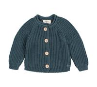 Organic cotton baby cardigan Peacock blue 12 months