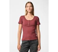 Organic Cotton Buttoned T-Shirt Pinky Red