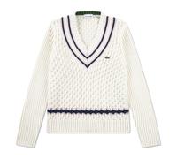 Organic cotton cable knit sweater Ecru 8 years