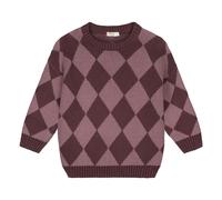 Organic Cotton Check Sweater Mauve 1/2 years