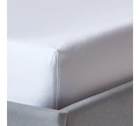 (Single, White) Organic Cotton Extra Deep Fitted Sheet (18") 400 Thread Count with Fully Elasticated Skirt