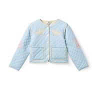 Organic Cotton Embroidered Quilted Jacket Light Blue 2 years