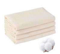 Organic Cotton Flannel for Castor Oil 4Pcs 16x7in Reusable Castor Oil Flannel Soft Absorbent Organic Cotton for Abdomen, Liver, Joints and More