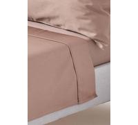 Organic Cotton Flat Sheet 400 TC Homescapes Brown King Flat