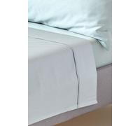 Organic Cotton Flat Sheet 400 TC Homescapes Duck Egg Blue King Flat