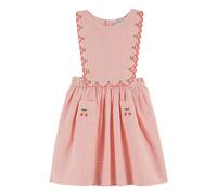 Organic Cotton Gingham Apron Dress Pink 2 years