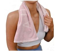 Organic Cotton Gym Towel - Soft & Absorbent for Sweat - Silver Infused - Women's Yoga & Gym Towel (Pink) - 31.5 X 15.75 inch