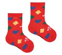 Organic Cotton Heart Socks Red 17/19