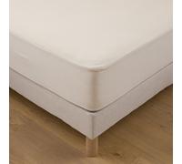 Organic Cotton Jersey Waterproof Mattress Protector, Max. Height 22cm Ecru