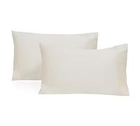 Organic Cotton King Pillow Cases Set of 2 - GOTS Certified, Off-White, 400 Thread Count, 21"x40", Unbleached, Dye-Free, All-Natural Cooling King Size Pillowcases (Off-White - 2 Pack King Size)