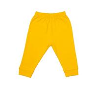 Organic Cotton Leggings for Babies and Toddlers | Soft Elastic Waist | Comfy Cuffed Ankles | Stretchy Cotton Kids Leggings for Crawling, Cruising, Playing, Adventuring (Yellow, 6-12 Months)