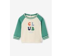 Organic cotton long-sleeved "cool baby" T-shirt for babies green