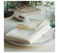 Organic Cotton Napkins - 4 Pack - 45 x 45 CM (18 x 18 IN) - Cream; Easy-Care Washable Reusable Heavyweight Fabric; Eco-Friendly Cloth Dinner Napkins for Dining Party/Everyday Use