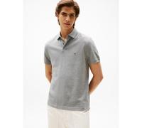 Organic Cotton Polo Shirt in Regular Fit with 2-Button Collar Grey Marl