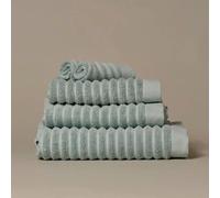Organic Cotton Ribbed Bath Towel Misona Duck Egg Blue Hand Towel