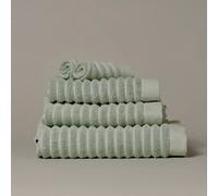 Organic Cotton Ribbed Bath Towel Misona Light Green Hand Towel