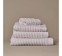 Misona Ribbed Organic Cotton Towels - Bath Towel - White