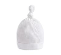 Organic Cotton Ribbed Hat - White WHITE Tiny Baby