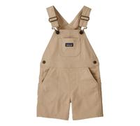 Organic Cotton Stand Up Short Dungarees Light brown 4 years