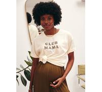 Organic Cotton* T-Shirt with Slogan, for Maternity ecru