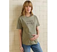 Organic Cotton* T-Shirt with Slogan, for Maternity khaki