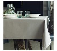 Organic Cotton Tablecloth for Dining Party / Kitchen; Easy-Care Washable Protective Heavyweight Fabric; Eco-Friendly Durable Material Table Cloth for Your Home Decoration (Warm Grey, 142 x 142cm)
