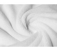Organic Cotton Terry Towelling Fabric Material - White, 1Mtr 150cmx100cm