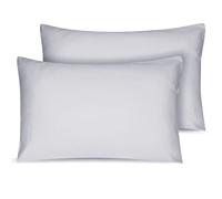 Organic Cotton Toddler Pillowcase 14 x 20, Travel Pillow Case Envelope Closure, Light Grey (2 Pack)