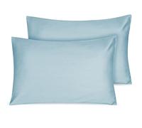 Organic Cotton Toddler Pillowcase 14 x 20, Travel Pillow Case Envelope Closure, Sterling Blue (2 Pack)