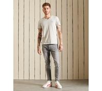 Organic cotton v-neck T-shirt Superdry Vintage Logo Gris 2XL