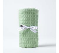 Organic Cotton Waffle Baby Blanket Blue, Pink, Sage Green, White, Natural