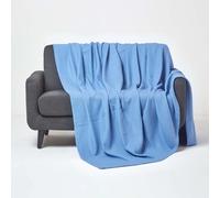 Organic Cotton Waffle Blanket/ Throw Blue, Pink, Green, Natural, White