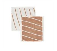 Organic cotton wash glove OYOY Living Design (x2) Marron 30x30x0,5 cm