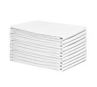 Organic Cotton White Dish Towels - 10 Pack Quick Drying White Kitchen Towels - Lint-Free, Organic Cotton Dish Cloths - Extra Large Highly Absorbent Blank Tea Towels - 27"x27" (White)