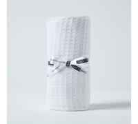 (125 x 150 cm, White) Organic Cotton Waffle Baby Blanket