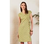 Organic Cotton Wrap Jersey Dress Nomads Clothing Green 10