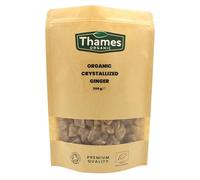 Organic Crystallized Ginger - High Energy, Chewy, Vegan, GMO-Free, Certified Organic - Sweet and Spicy Snack or Cooking Ingredient - Thames Organic 500g