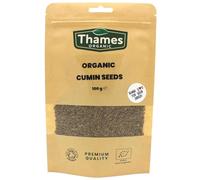 Organic Cumin Seeds - Raw, Vegan, GMO-Free, Certified Organic - No Additives or Preservatives - Rich in Nutrients and Flavor - Perfect for Spice Blends and Seasonings - Thames Organic 100g