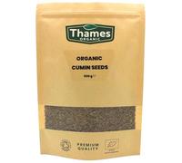 Organic Cumin Seeds - Raw, Vegan, GMO-Free, Certified Organic - No Additives or Preservatives - Rich in Nutrients and Flavor - Perfect for Spice Blends and Seasonings - Thames Organic 500g