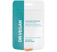 Organic Curcumin & Turmeric | Joint & Muscle Health | Includes High Strength Curcumin (200mg) & Turmeric (3300mg) with Ginger & Black Pepper | 30 Vegan Capsules | One-A-Day | DR.VEGAN