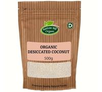 Organic Desiccated Coconut 500g by Hatton Hill | Finely Shredded for Baking, Cooking, and Garnishing, 100% Pure