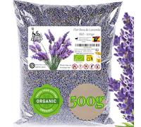 Organic Dried Lavender Buds (1.1lb / 500g) - Ultra Fragrant Natural Wholesale Lavender Flowers for Sachets, Wedding Toss, Soap Making, Candle Decor, Crafts - Long Lasting Scent - Atlantis Organica