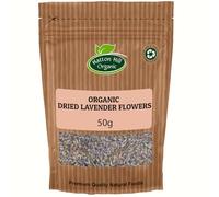 Organic Dried Lavender Flowers 50g by Hatton Hill Organic | Aromatic, Herbal Tea, Calming, Natural, Fragrant, Soothing & Versatile