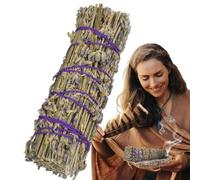 Organic Dried Lavender Smudge Stick - 4 Inch Bundle for Cleansing, Meditation & Positive Energy | Natural Fragrance for Home, Yoga and Spiritual Wellness