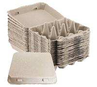 Organic Eggs 12 Count Cartons Cardboard, 3x4 Paper Pulp Egg Cartons 20PCS Clamshell Egg Cartons Reusable No Breakage for Refrigerator Egg Storage