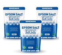 Organic Epsom Salts Original 1Kgx3-3Kg Magnesium Sulphate, Muscle Relaxation, Bath Soak, Garden Use, Relieves Aches Pains